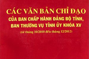 Giới thiệu cuốn sách "Các văn bản chỉ đạo của Ban Chấp hành Đảng bộ 28 tỉnh, Ban Thường vụ Tỉnh ủy khóa XV (từ tháng10/2010 đến tháng 12/2012)"